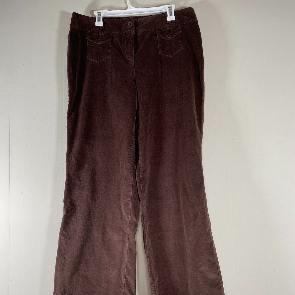 Style & Co. Corduroy Jeans Women's 16 High Rise Brown Casual